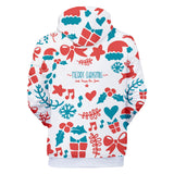 Christmas Casual Hoodies Sports Xmas 3D Graphic Streetwear Tracksuit Jumper for Kids Adults