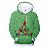Christmas Casual Hoodies Sports Xmas 3D Graphic Streetwear Tracksuit Jumper for Kids Adults