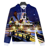Christmas Casual Hoodies Sports Xmas 3D Graphic Streetwear Tracksuit Jumper for Kids Adults