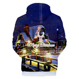 Christmas Casual Hoodies Sports Xmas 3D Graphic Streetwear Tracksuit Jumper for Kids Adults