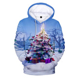 Christmas Casual Hoodies Sports Xmas 3D Graphic Streetwear Tracksuit Jumper for Kids Adults