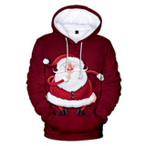 Christmas Casual Hoodies Sports Xmas 3D Graphic Streetwear Tracksuit Jumper for Kids Adults