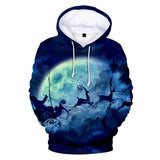 Christmas Casual Hoodies Sports Xmas 3D Graphic Streetwear Tracksuit Jumper for Kids Adults