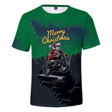 Christmas Casual T-shirts Sports Xmas 3D Graphic Summer Top Tees for Kids Alduts