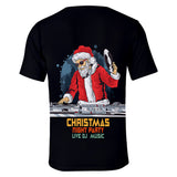 Christmas Casual T-shirts Sports Xmas 3D Graphic Summer Top Tees for Kids Alduts