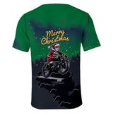 Christmas Casual T-shirts Sports Xmas 3D Graphic Summer Top Tees for Kids Alduts
