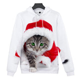Christmas Casual Hoodies Sports Xmas 3D Graphic Streetwear Tracksuit Jumper for Kids Adults