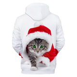 Christmas Casual Hoodies Sports Xmas 3D Graphic Streetwear Tracksuit Jumper for Kids Adults