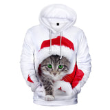 Christmas Casual Hoodies Sports Xmas 3D Graphic Streetwear Tracksuit Jumper for Kids Adults