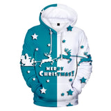 Christmas Casual Hoodies Sports Xmas 3D Graphic Streetwear Tracksuit Jumper for Kids Adults