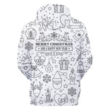 Christmas Casual Hoodies Sports Xmas 3D Graphic Streetwear Tracksuit Jumper for Kids Adults