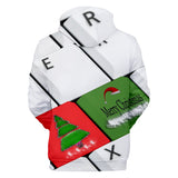 Christmas Casual Hoodies Sports Xmas 3D Graphic Streetwear Tracksuit Jumper for Kids Adults