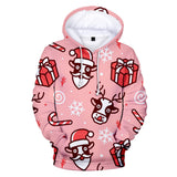 Christmas Casual Hoodies Sports Xmas 3D Graphic Streetwear Tracksuit Jumper for Kids Adults