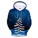 Christmas Casual Hoodies Sports Xmas 3D Graphic Streetwear Tracksuit Jumper for Kids Adults