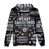 Christmas Casual Hoodies Sports Xmas 3D Graphic Streetwear Tracksuit Jumper for Kids Adults