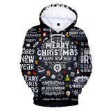 Christmas Casual Hoodies Sports Xmas 3D Graphic Streetwear Tracksuit Jumper for Kids Adults