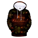 Christmas Casual Hoodies Sports Xmas 3D Graphic Streetwear Tracksuit Jumper for Kids Adults