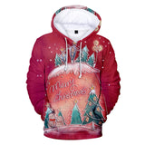 Christmas Casual Hoodies Sports Xmas 3D Graphic Streetwear Tracksuit Jumper for Kids Adults