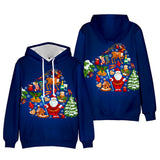 Christmas Casual Hoodies Sports Xmas 3D Graphic Streetwear Tracksuit Jumper for Kids Adults