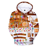 Christmas Casual Hoodies Sports Xmas 3D Graphic Streetwear Tracksuit Jumper for Kids Adults