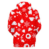 Christmas Casual Hoodies Sports Xmas 3D Graphic Streetwear Tracksuit Jumper for Kids Adults