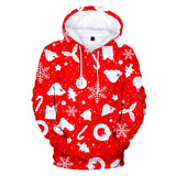 Christmas Casual Hoodies Sports Xmas 3D Graphic Streetwear Tracksuit Jumper for Kids Adults