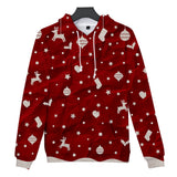 Christmas Casual Hoodies Sports Xmas 3D Graphic Streetwear Tracksuit Jumper for Kids Adults