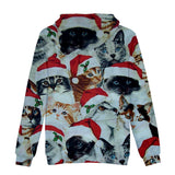 Christmas Casual Hoodies Sports Xmas 3D Graphic Streetwear Tracksuit Jumper for Kids Adults