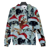 Christmas Casual Hoodies Sports Xmas 3D Graphic Streetwear Tracksuit Jumper for Kids Adults