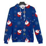 Christmas Casual Hoodies Sports Xmas 3D Graphic Streetwear Tracksuit Jumper for Kids Adults