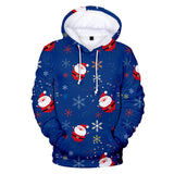 Christmas Casual Hoodies Sports Xmas 3D Graphic Streetwear Tracksuit Jumper for Kids Adults