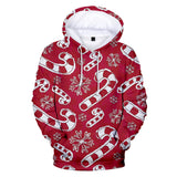 Christmas Casual Hoodies Sports Xmas 3D Graphic Streetwear Tracksuit Jumper for Kids Adults