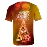 Christmas Casual T-shirts Sports Xmas 3D Graphic Summer Top Tees for Kids Alduts