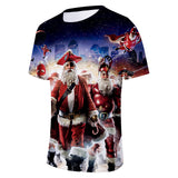 Fortnite Christmas Casual T-shirts Sports Xmas 3D Graphic Summer Top Tees for Kids Alduts