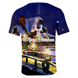 Christmas Casual T-shirts Sports Xmas 3D Graphic Summer Top Tees for Kids Alduts