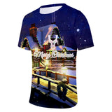 Christmas Casual T-shirts Sports Xmas 3D Graphic Summer Top Tees for Kids Alduts