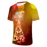 Christmas Casual T-shirts Sports Xmas 3D Graphic Summer Top Tees for Kids Alduts