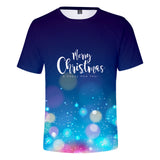 Christmas Casual T-shirts Sports Xmas 3D Graphic Summer Top Tees for Kids Alduts