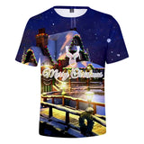 Christmas Casual T-shirts Sports Xmas 3D Graphic Summer Top Tees for Kids Alduts