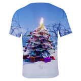 Christmas Casual T-shirts Sports Xmas 3D Graphic Summer Top Tees for Kids Alduts
