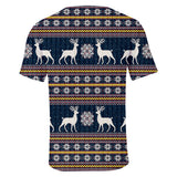 Christmas Casual T-shirts Sports Xmas 3D Graphic Summer Top Tees for Kids Alduts