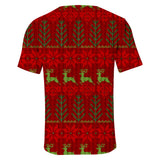 Christmas Casual T-shirts Sports Xmas 3D Graphic Summer Top Tees for Kids Alduts