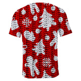 Christmas Casual T-shirts Sports Xmas 3D Graphic Summer Top Tees for Kids Alduts
