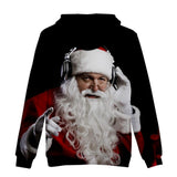 Christmas Santa Claus Casual Hoodies Sports Xmas 3D Graphic Streetwear Tracksuit Jumper for Kids Adults