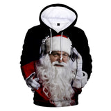 Christmas Santa Claus Casual Hoodies Sports Xmas 3D Graphic Streetwear Tracksuit Jumper for Kids Adults