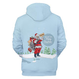Christmas Santa Claus Casual Hoodies Sports Xmas 3D Graphic Streetwear Tracksuit Jumper for Kids Adults