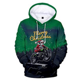 Christmas Santa Claus Casual Hoodies Sports Xmas 3D Graphic Streetwear Tracksuit Jumper for Kids Adults