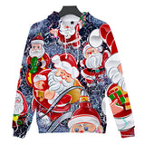 Christmas Santa Claus Casual Hoodies Sports Xmas 3D Graphic Streetwear Tracksuit Jumper for Kids Adults