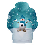 Christmas Snowman Casual Hoodies Sports Xmas 3D Graphic Streetwear Tracksuit Jumper for Kids Adults