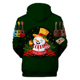 Christmas Snowman Casual Hoodies Sports Xmas 3D Graphic Streetwear Tracksuit Jumper for Kids Adults